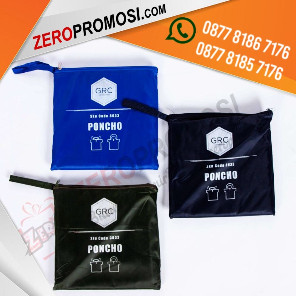 Jas Hujan Jumbo All Size Poncho 8633 Custom Logo