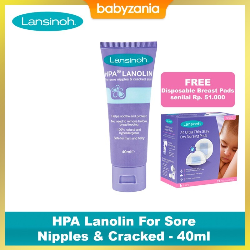 Lansinoh HPA Lanolin For Sore Nipples & Cracked Skin Krim Puting - 40ml