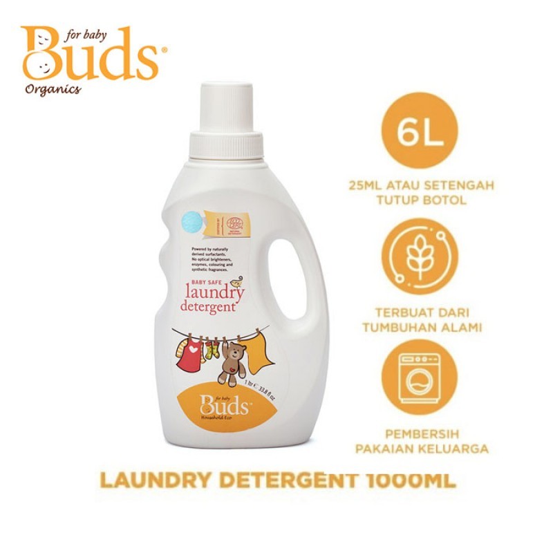 Buds Baby Safe Laundry Detergent Deterjen Baju Bayi - 1000 ml