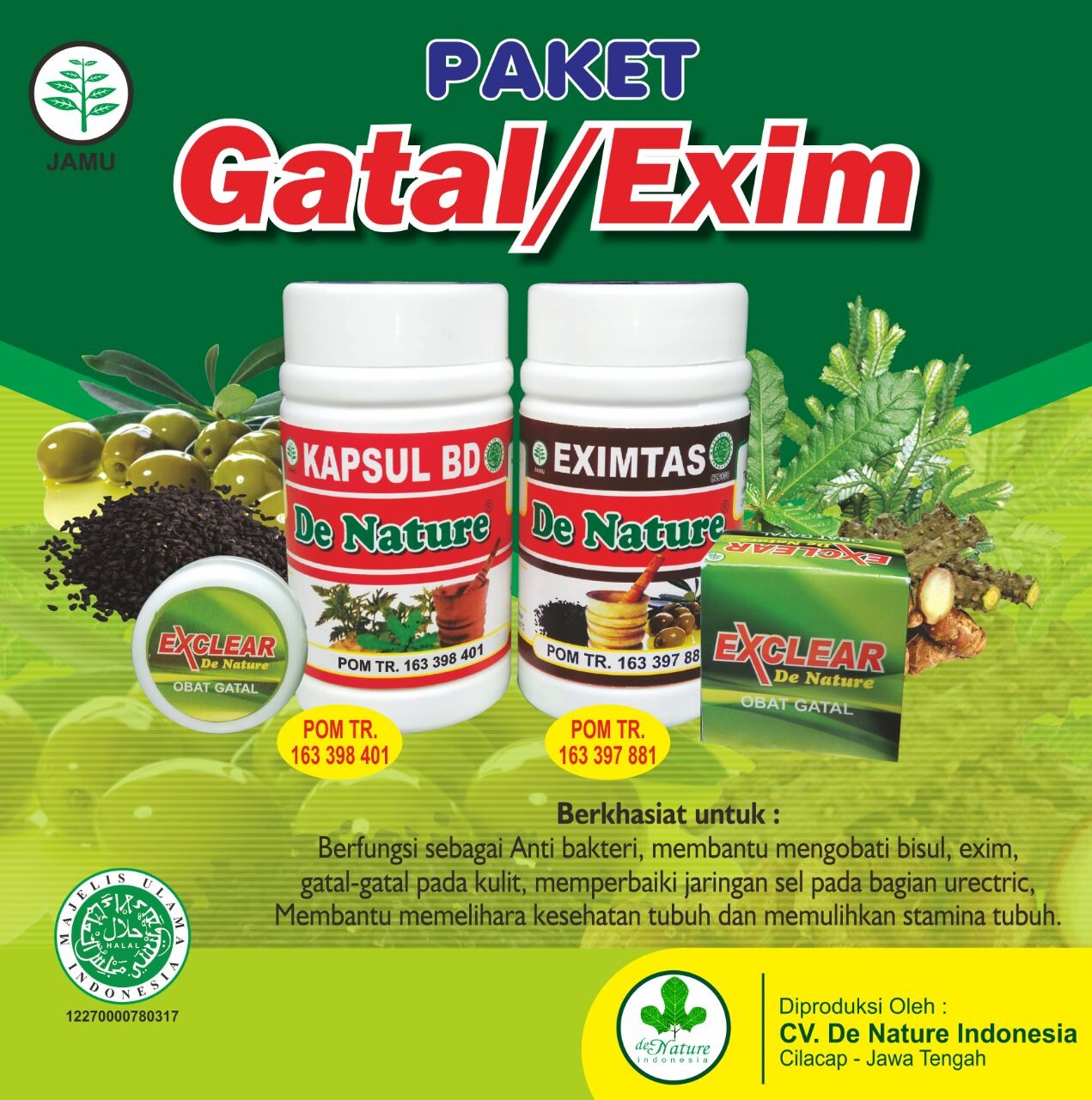 Obat Salep Gatal dan Eksim De Nature Indonesia