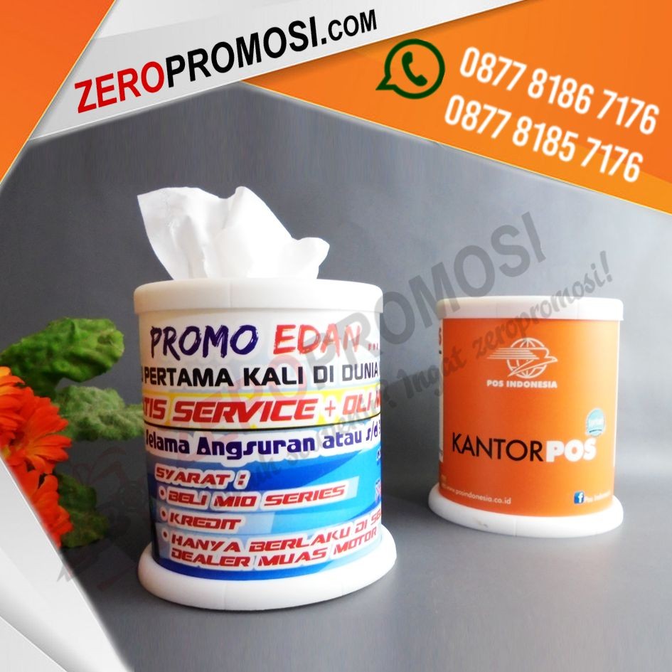 Souvenir Promosi Unik Tempaat Tisu PVC Bulat Free Custom Design