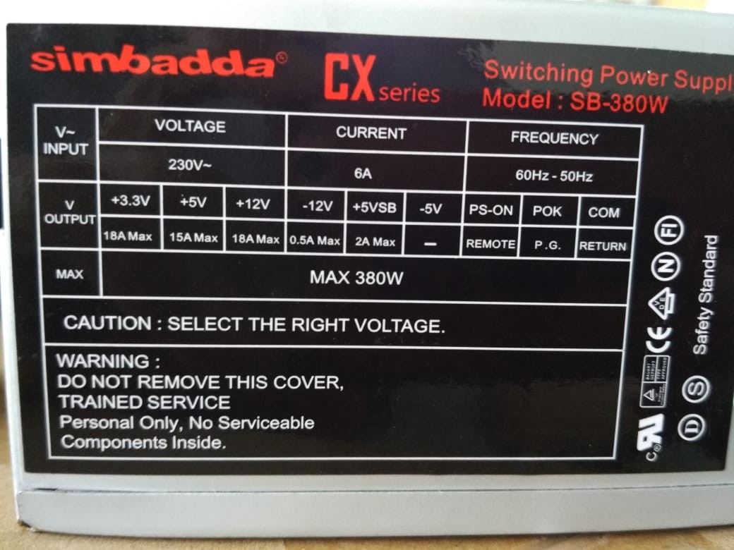 PSU Mini Desktop Simbadda CX SB-380W