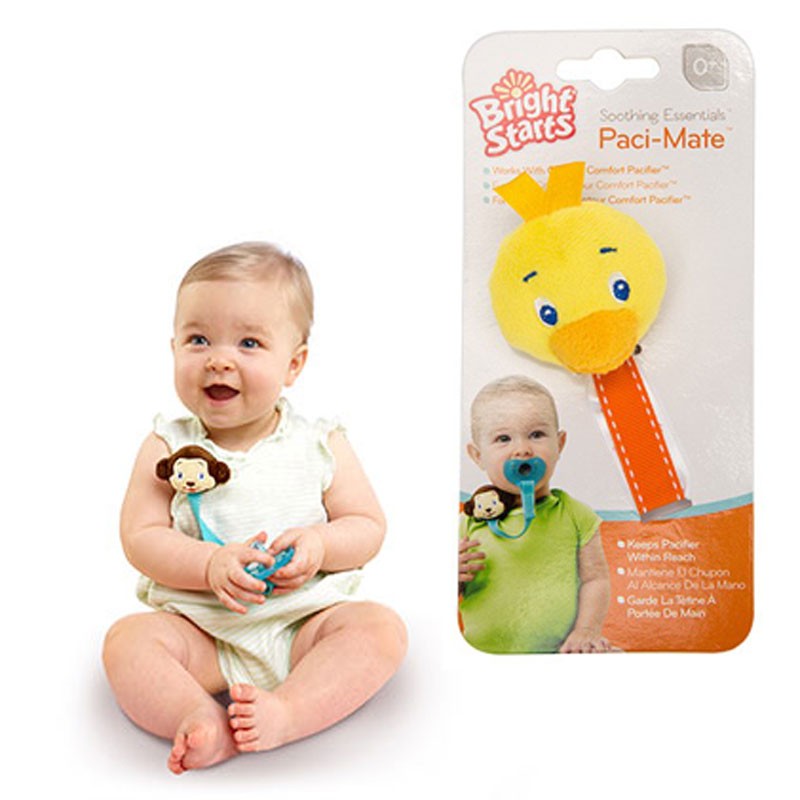 Bright Starts Paci Mate Pacifier Clip Tali Empeng Bayi - Duck