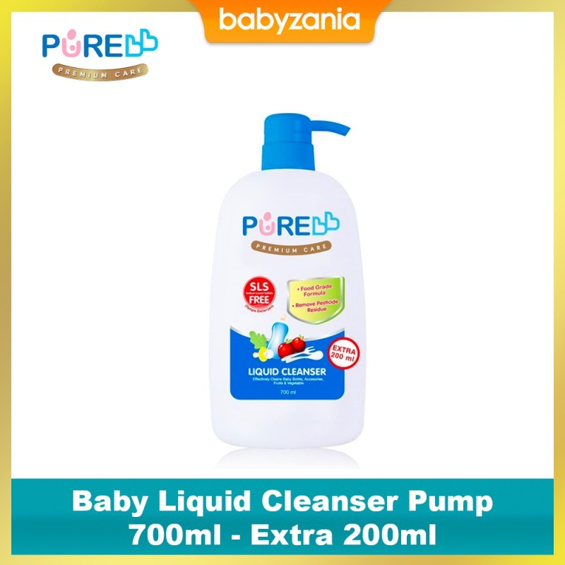Pure BB Baby Liquid Cleanser Pump Sabun Cuci Sayur Buah - 700 + 200 ml