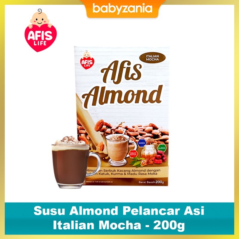 Afis Life Susu Almond Pelancar Asi 200gr - Italian Mocha