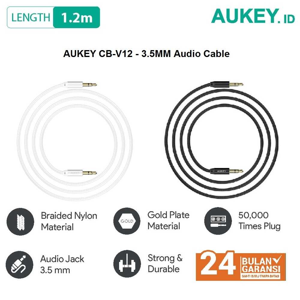 AUKEY CB-V12 – Braided Nylon 1.2M Audio Cable.