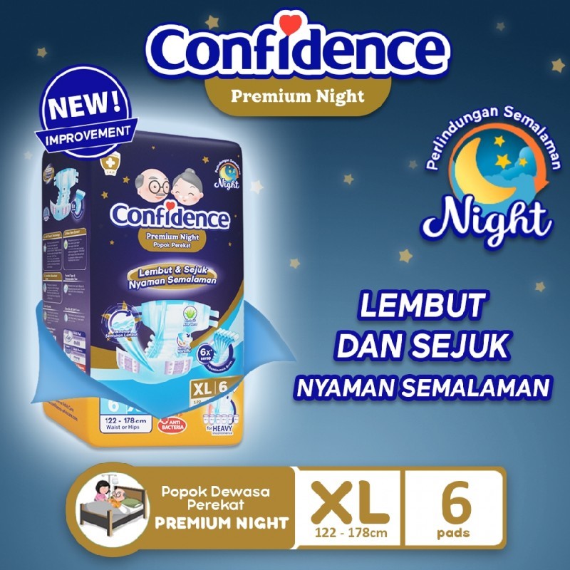 Confidence Popok Dewasa Premium Night - XL 6