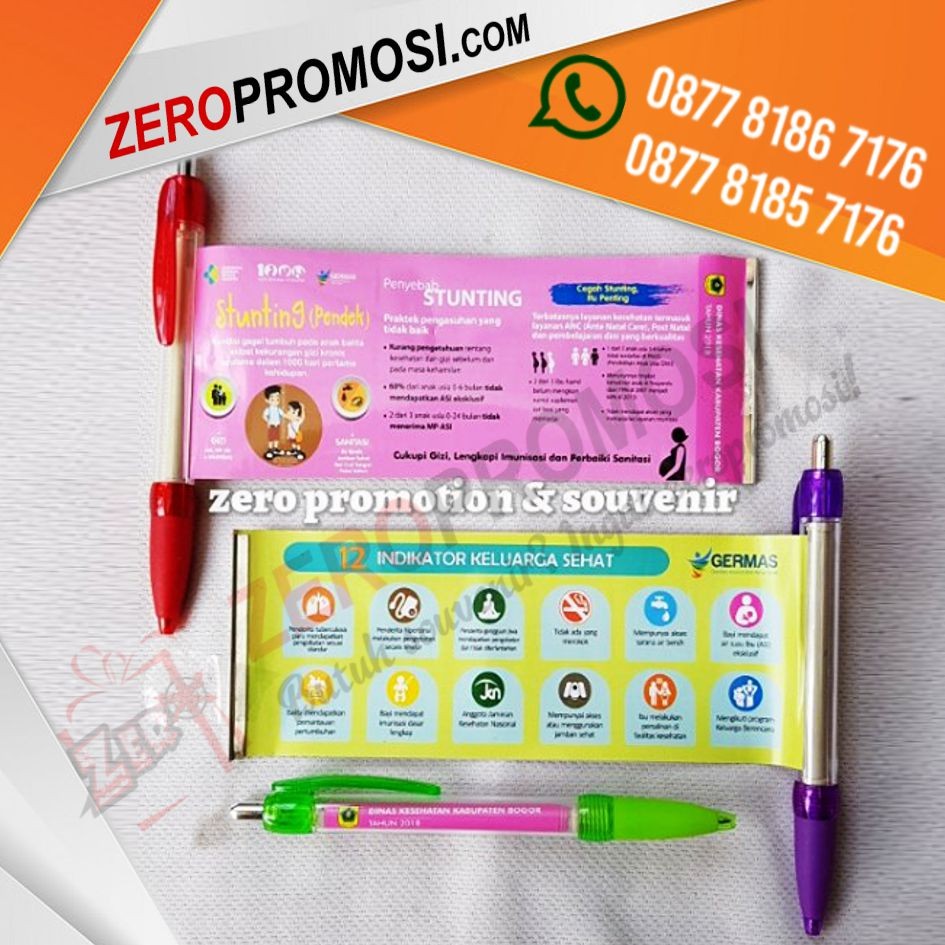 Souvenir Promosi Pulpen Plastik – Pen Kalender Tahun Baru