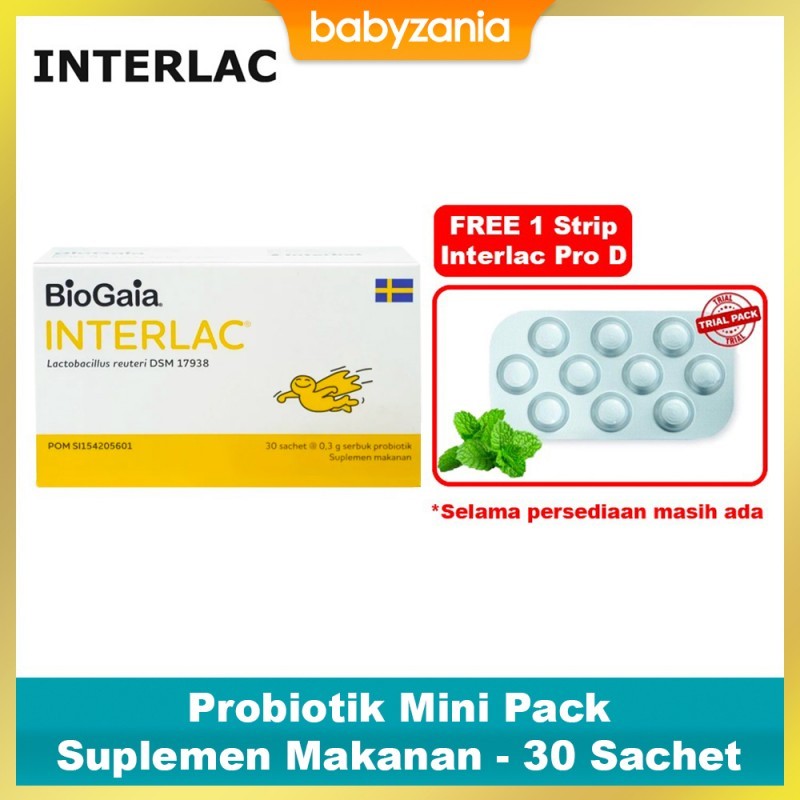 Interlac Probiotik Mini Pack Suplemen Makanan - 30 Sachet