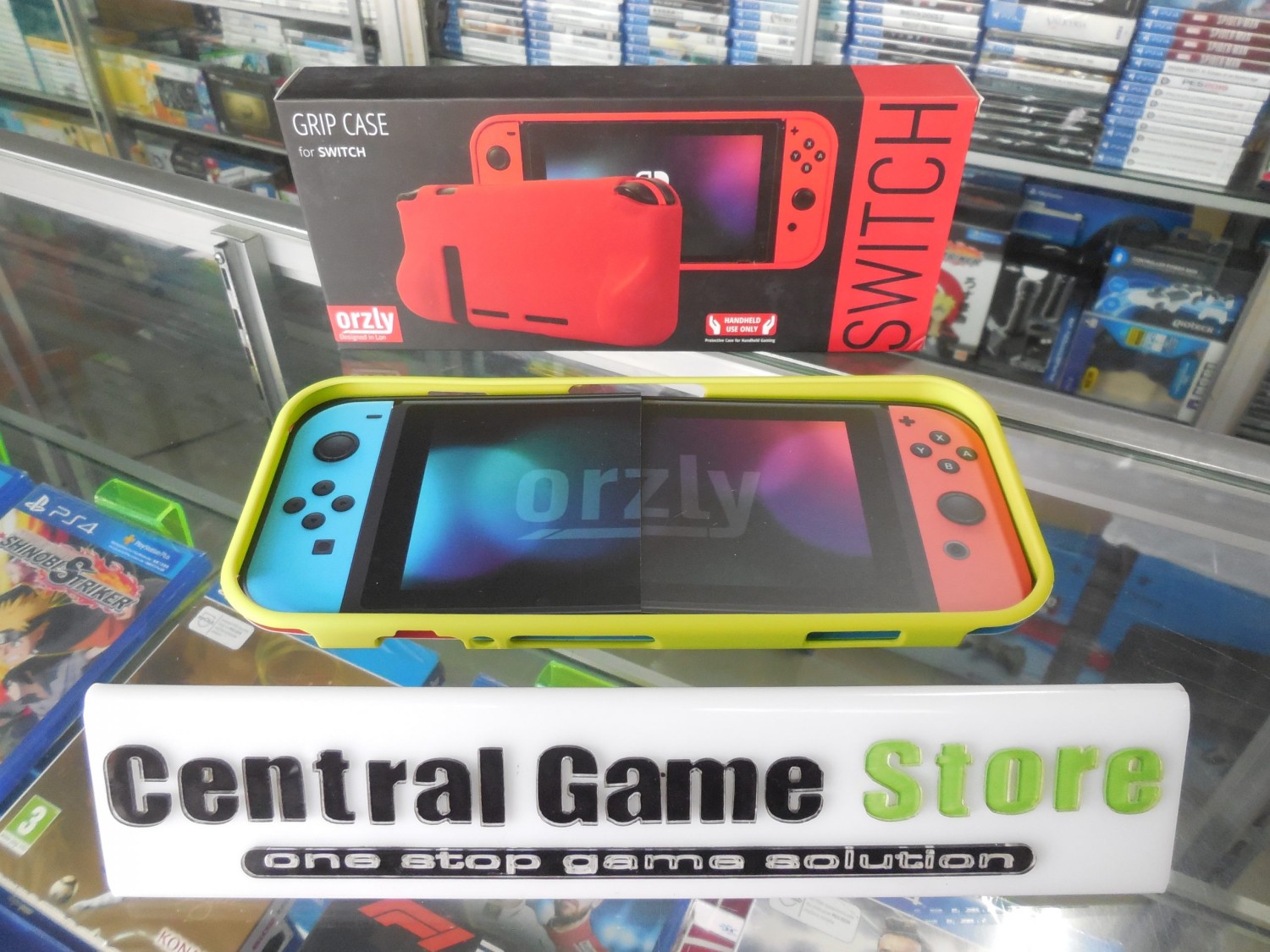 Switch Orzly Grip Case – Handheld Use Only (Yellow)