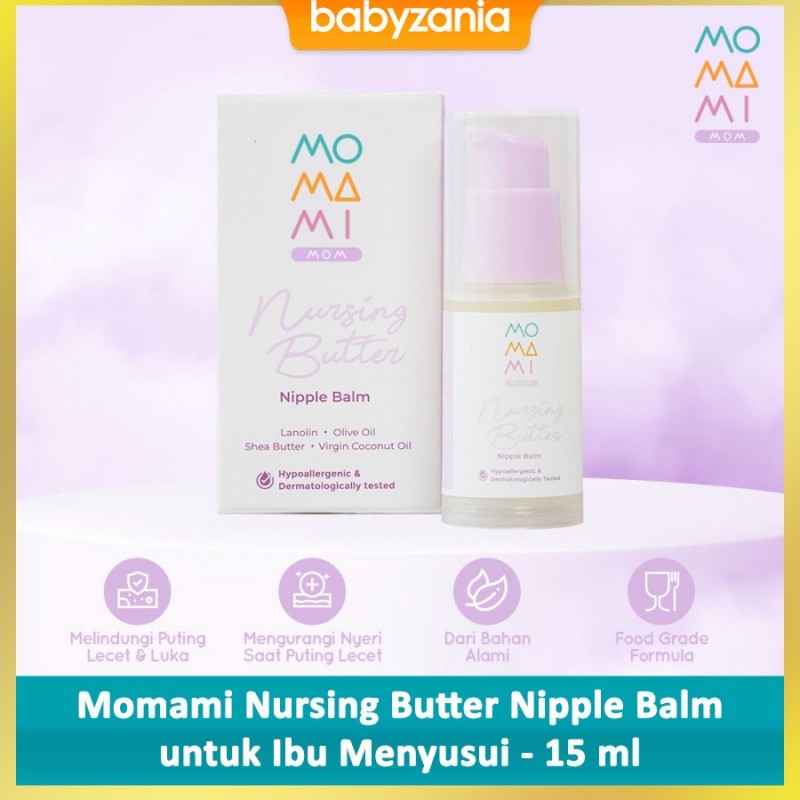 Momami Nursing Butter Nipple Balm Lanolin Krim Puting - 15 ml