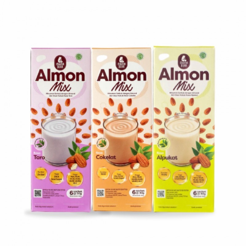 Mama Bear MamaBear Almon Mix Pelancar Booster ASI 6 Sachet - Alpukat / Cokelat / Taro